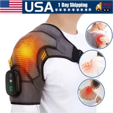 Electric Heating Vibration Knee Joint Pad Brace Massage Therapy Legs Massager