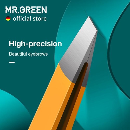 Mr.green Eyebrow Tweezer Colorful Hair Beauty Fine Hairs Puller Stainless Steel - Picture 18 of 28