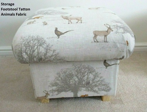 Storage Footstool Fryetts Felicity Fabric Footstall Pouffe Floral Flowers Pink - Picture 12 of 24