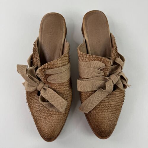 Antelope Ladee Heel Mules Brown Bow Womens Size 38 - Picture 3 of 9