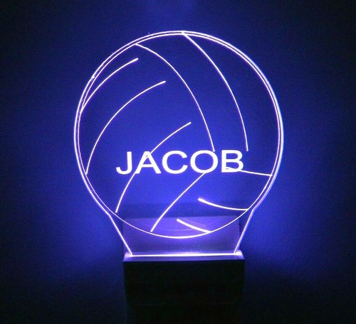 Enchufe LED personalizado de luz nocturna de voleibol multicolor con sensor de amanecer - Imagen 10 de 12