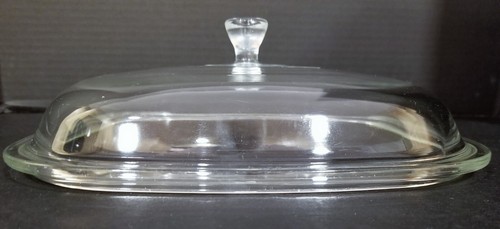 Vintage gewölbtes Glas Ersatzdeckel mit kleinem Knopf für 10" Auflauf - Marke: B-20 - Bild 1 von 11