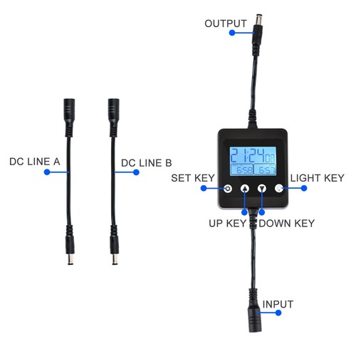 System Light Control Dimmer Controller LED Light Timer For Fish Tank Light Kit - Picture 9 of 9