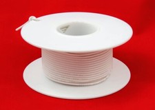 26 AWG UL1007 UL1569 Hook-up Wire 100 foot spools WHITE ~ 10 Colors Available!