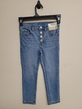 NWT THERE ABOUTS Girl's Jeans Denim Skinny Mid Rise Blue Super Stretch.Size 5