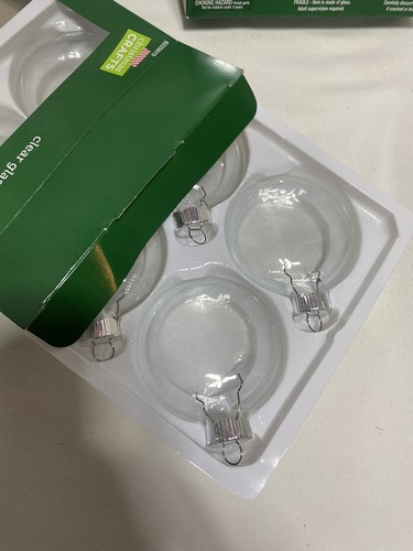 Glass Ornament Christmas 2.63” 12 PACK FLAT BALL BRAND NEW Craft / Painting - Picture 2 of 9
