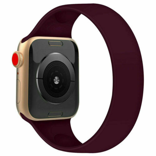 Solo Loop Silicone Elastic Strap For Apple Watch 6 SE 5 4 3 2 1 iWatch band - Picture 23 of 28