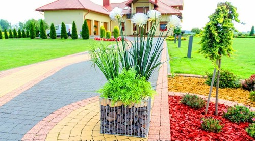 Garden Gabion Stones Pot Planter Square Bed Rock Basket Galvanised Steel Futura - Picture 4 of 10