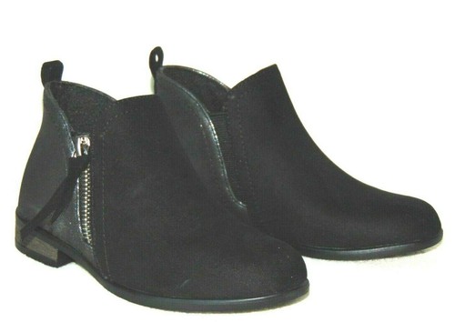 Girl's Dr. Scholl's Rate Zip Miss Ankle Boot Black Size: US 12 Black/Metallic - Picture 2 of 4