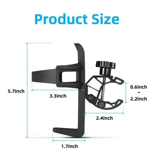 Portavasos Bebidas Montaje 360 Giratorio PARA Universal ATV UTV Bicicleta Silla de Ruedas - Imagen 7 de 11