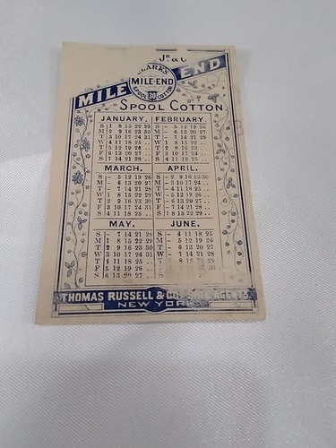 Victorian Trade Card~ Clark's Mile End Spool Cotton 1880s - Picture 2 of 2