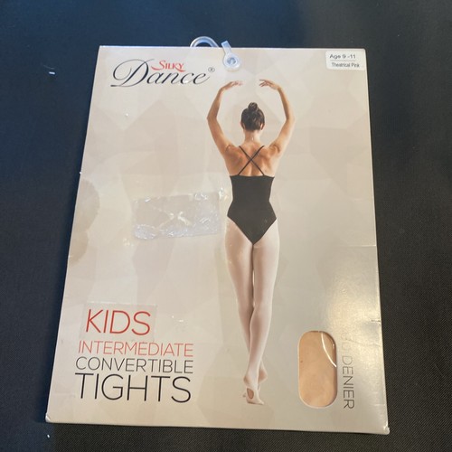 Convertible Tights Silky DanceTheatrical Pink 60 Denier Intermediate kids age7-9 - Picture 4 of 5