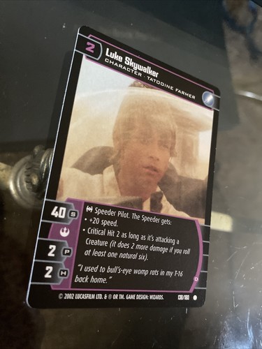 Luke Skywalker Star Wars TCG ANH WOTC 138/180 unplayed - Picture 2 of 4