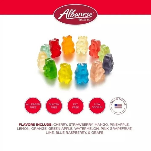 Albanese World's Best 12 Flavor Gummi Bears, 5lbs New - Picture 8 of 8