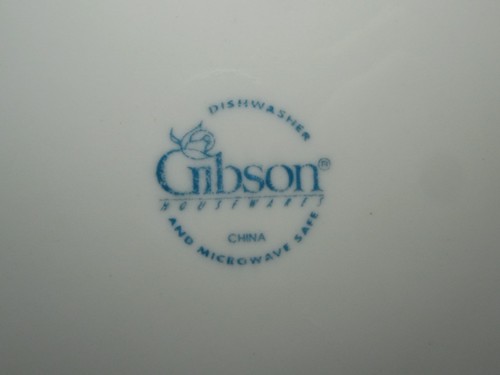 Gibson Everyday PISCES White Dinner Plate 10 3/4" Scale Rim 1 ea 9 available - Picture 4 of 4