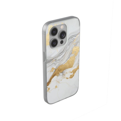 White Golden Marble Design - Premium Quality TPU Flexi Case - Picture 6 of 20