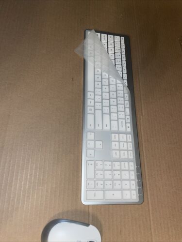 Silver Wireless Keyboard And Mouse Combo Set 2.4G For Mac Apple Pc Full Size New - Picture 3 of 24
