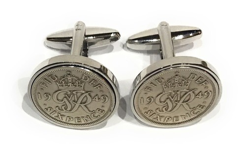 Gemelos De Boda Sixpence Para La Suerte Slv 1937 - 1967 - Picture 21 of 30