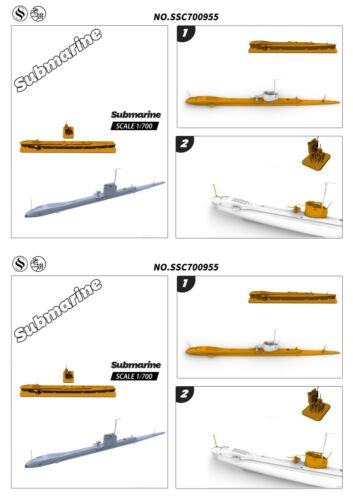 SSMODEL 1/72 Kit Modelo Militar Clase Ondina Británica Submarino JUEGOS - Imagen 4 de 4