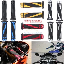 Motorcycle 7/8" Hand Grips Handle Bar For Suzuki GSXR600 750 1000 Honda CBR600RR