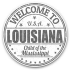 2 x Vinyl Stickers 30cm (bw) - Welcome To Louisiana Mississipi USA #40488