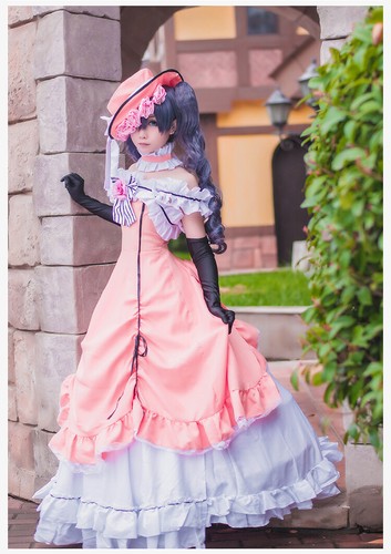 IN STOCK Black Butler Ciel Phantomhive Cosplay Dress Costume With Hat Gloves - Picture 3 of 8