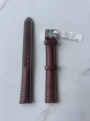 DeBeer Paris Watch band 16mm Brown (Long) Sport Leather #140-16L Straps Deals - Picture 6 of 10