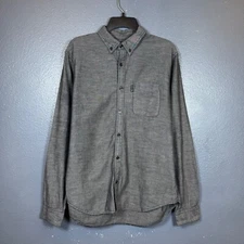 Burberry Brit L men’s dark grey long sleeve shirt button down casual