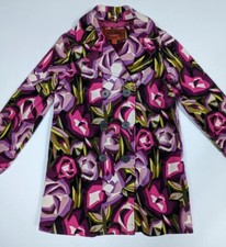 Missoni For Target Jacket Pink Purple Floral Pea Coat Trench Youth Girl's Medium