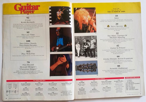 Guitar Player Magazine December 1989 Keith Richards Steve Stevens record xmas - Picture 4 of 7