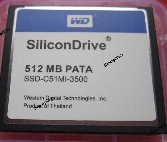 SiliconDrive WD PATA 512MB COMPACT FLASH CF CARD 512 MB SSD-C51MI