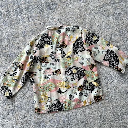 ZITRONE Santa Monica Bluse Damen Größe Medium Knopfleiste abstrakt Blumenmuster - Bild 9 von 10