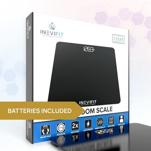Bathroom Scale, Highly Accurate Digital Bathroom Body Scale, Weight up to 400lbs - Picture 5 of 6
