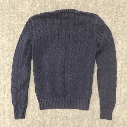 Ralph Lauren Sweater Boys Small Blue Cable Knit Cotton Pullover Long Sleeve - Picture 5 of 11