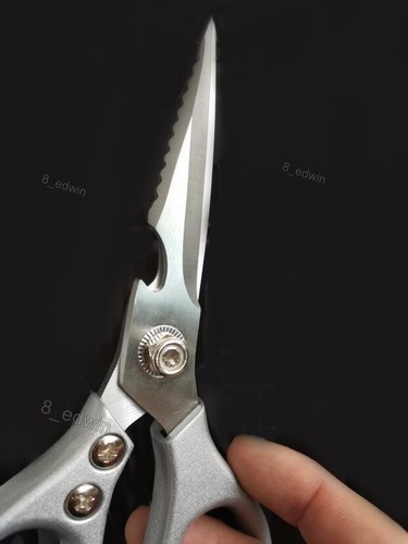 Heavy Duty Fish Meat Bait Cutter Stainless Alloy Fishing Shear kitchen Scissors - Picture 16 of 33