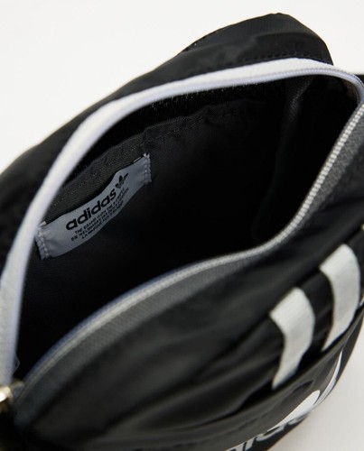 Adidas Bag Original Black Festival side mini Satchel Crossbody Bumbag 2x Zip NEW - Picture 6 of 11