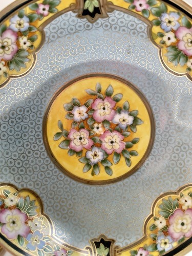 Rare Nippon Hand Painted Double Handled Pedestal Bowl pre 1921 Early Noritake - Picture 10 of 24