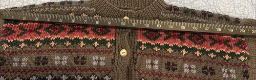 South Wool Womens Medium Hand Knit Cardigan 100% Pure New Wool Uruguay - Picture 6 of 7
