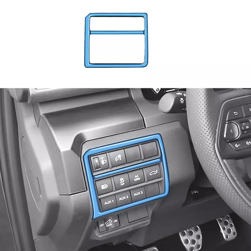 15x Kit de accesorios interiores ABS azul cubierta embellecedor para Toyota Tacoma 2024-2025 - Imagen 10 de 10
