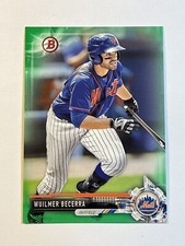 Wuilmer Becerra 2017 Bowman Prospect Green Border SP #ed /99 Mets #BP92 Rookie