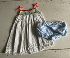 Baby Girl's Mini Boden/Ralph Lauren Size 12-18 Months Dress + Bloomers Set