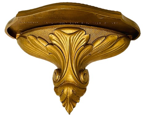 French Pair Gold Gilded Wall Shelves Wall Mounted Homco Home Decor - Afbeelding 3 van 13