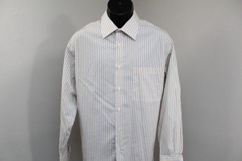Ike Behar Dress Shirt Striped Long Sleeve Button Up Mens Size 17-34 XL - Picture 9 of 9