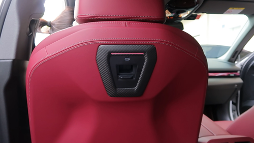 Matte Carbon For BMW i5 G60 M60 530i 540i 2024-25 Seat Charging Port Panel Cover - Video 1 of 1