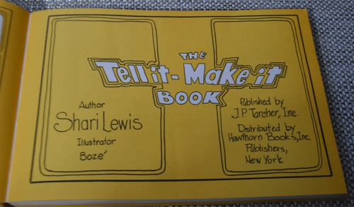 The Tell it-Make it Book by Shari Lewis 1972 Hardcover - Bild 2 von 7
