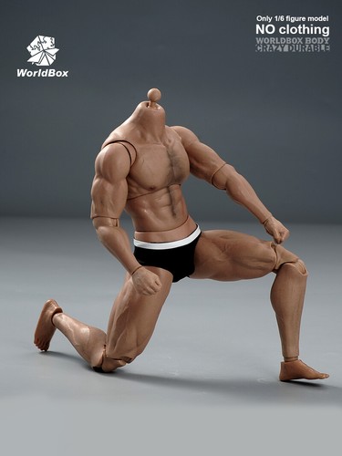 Figura de acción masculina Worldbox 1:6 AT027 duradera muscular fuerte 12" juguetes corporales - Imagen 7 de 8