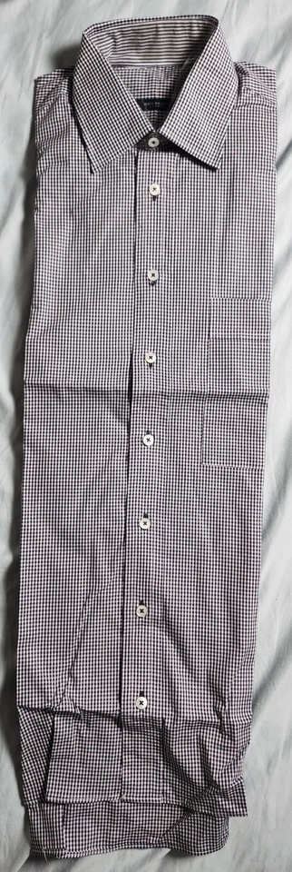 Burberry London Men's Dress Shirt Blue Plaid 100% Cotton Size 16R - Image 3 of 4