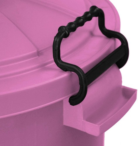 50L Dustbin Clip Lock Lid Trash Rubbish Waste Storage Bins Home Animal Feed PINK - Picture 5 of 18