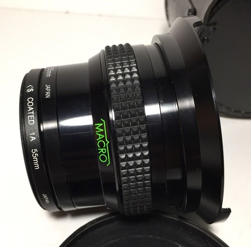 Lenmar Super Wide Angle Semi Fish-Eye 0.42x Lens Japan 55mm Macro With Case - Picture 3 of 7