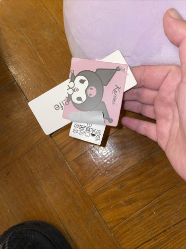 Sanrio Kuromi Character Face Pillow Cushion Pastel Lavender Kawaii Japan LA - Picture 3 of 5